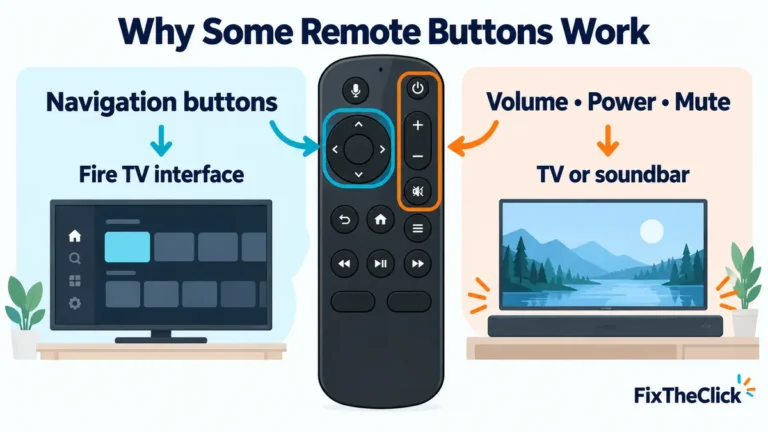 Fire TV remote navigation buttons and TV control buttons explained