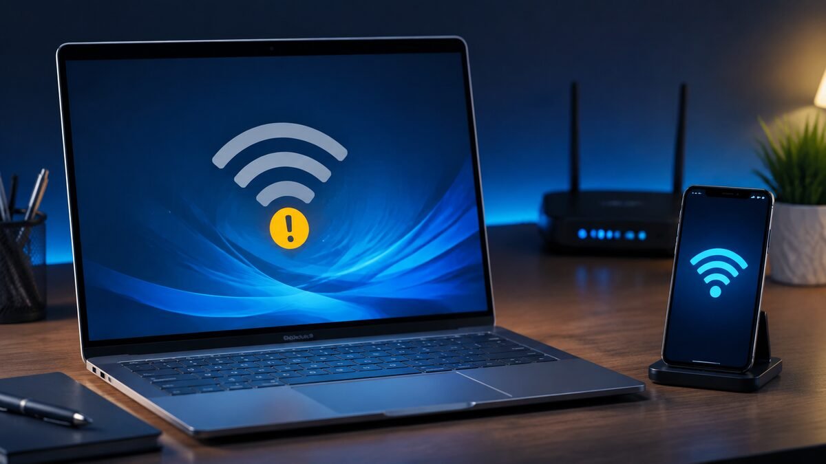 Laptop cannot connect to WiFi while phone works