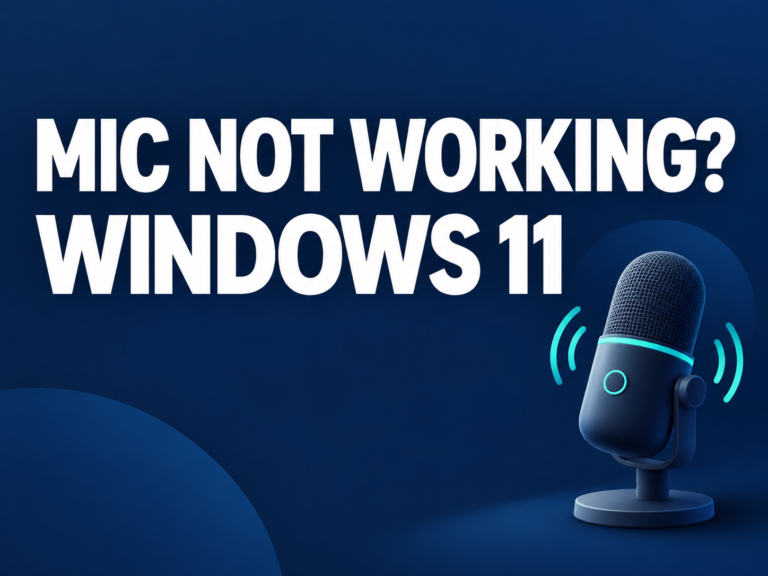 Microphone not working in Windows 11 illustration