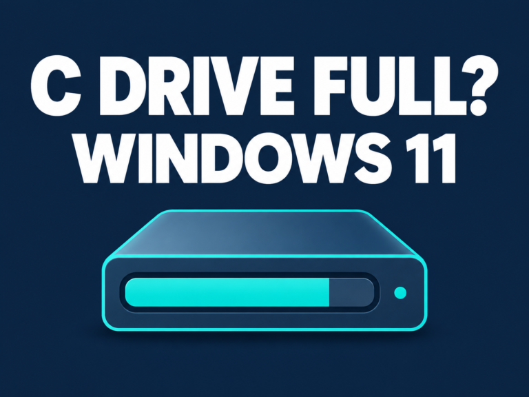 C drive full in Windows 11 illustration